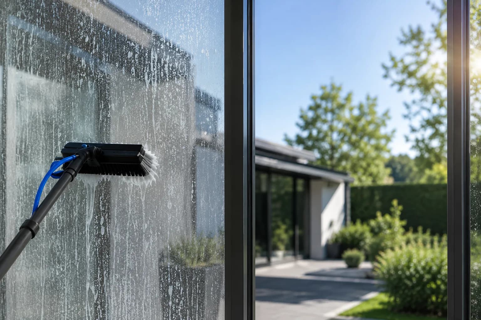Nettoyage à l’eau pure osmosée, à la perche et depuis le sol